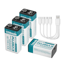 4 x 9v Lithium Rechargeable