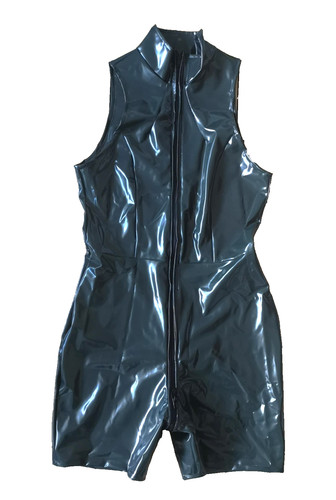 Pvc like playsuit cat suit - pvc,