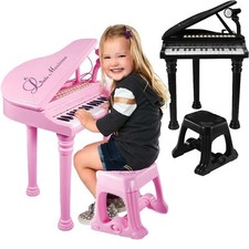 Kids Electronic Grand Piano Childrens Keyboard Toy 31 Keys Microphone & Seat