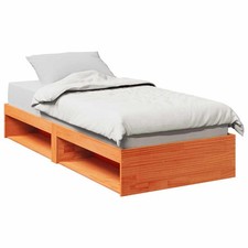 Daybed Solid Pine Wood  Brown 90x190 cm With Underbed Storage SlattedBaseTop.