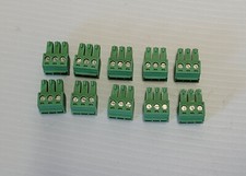 Lot of 10 3 Pin Pole 3.5mm Screw Pluggable Connector Terminal Block Phoenix Plug