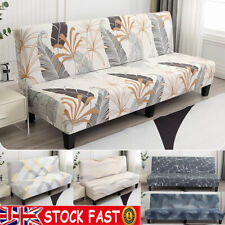 Armless Foldable Sofa Bed Covers Stretch Futon Couch Slipcover Settee Protector