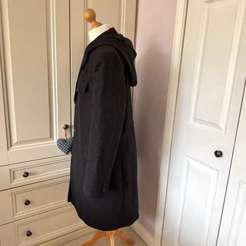 Grey duffle style hooded - grey, coat