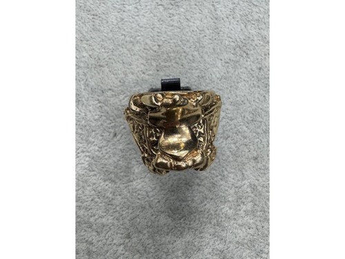 9ct saddle yellow gold ring - saddle,