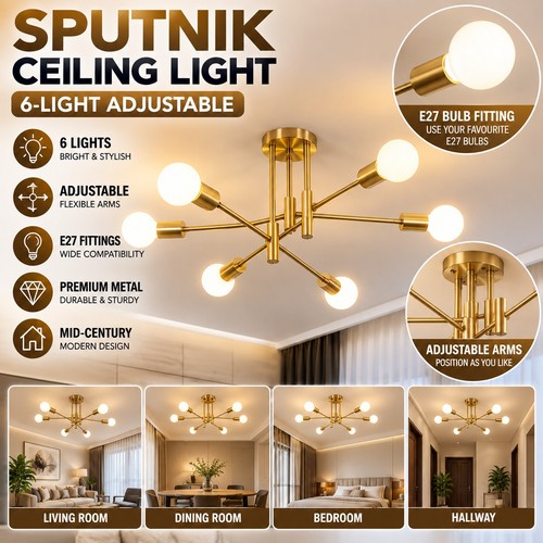 Sputnik ceiling light - ceiling, 6-light