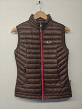 RAB Womens Microlight Down Brown Puffer Vest Gilet Pertex Nikwax Size UK 8