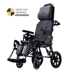 Karma MVP 502 Crash Tested Folding transit carer controlled reclining wheelchair