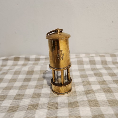 Vintage miners lamp brass - vintage,