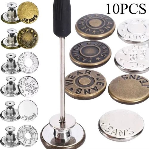 Metal jeans buttons - metal,