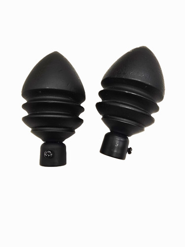 Black curtain pole finials - curtain,