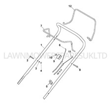 GENUINE MOUNTFIELD PETROL LAWNMOWER SP414 2011-2016 UPPER HANDLE PARTS