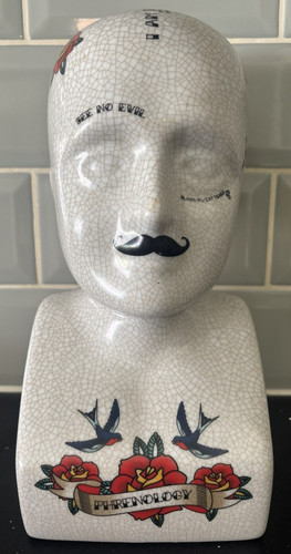 Tattoo style phrenology head - tattoo,