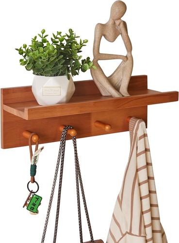 Wall mounted coat rack shelf - wall,