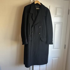 Rick Owens Officer Coat Black Size IT 48 New W Tags Double Breasted Long Coat