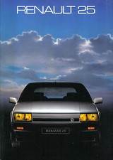 Renault 25 TS GTS GTX V6i Turbo Limousine 1985-86 Original UK Sales Brochure