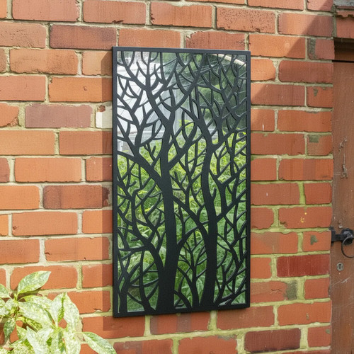 Black tree detail garden wall - garden,