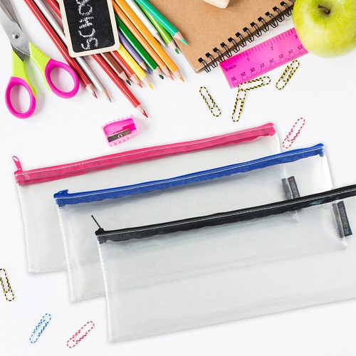 Clear pencil case exam large - pencil,