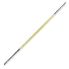 Martial Arts Graphite Bo Staff Black/Yellow 2 Sectional Toothpick 60" 5ft Piece