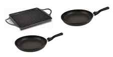AGA Cast Aluminium Cookware Set – 1X Induction Griddle & 2X 24cm Frying Pans