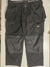 Snickers 3223 Floor Layers Trousers Waist 44 Leg 30 Black VGC