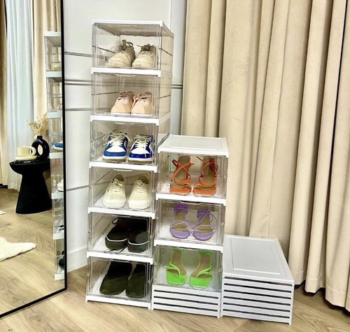Clear shoe boxes pack - 6,