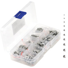 570 Pieces 304 Stainless Steel Precision Bearing Balls 10 Sets of Steel Ball 