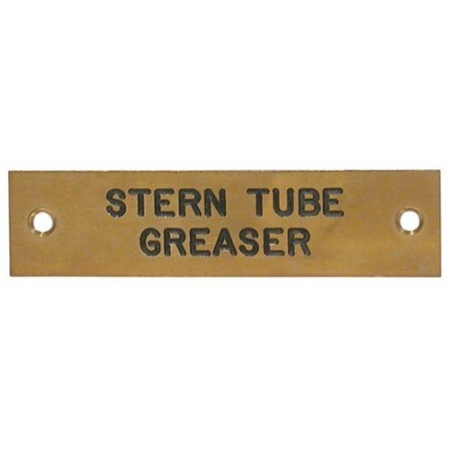 Stern tube greaser label - stern,