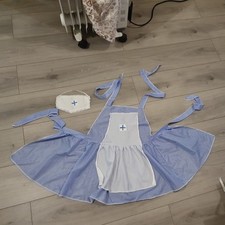 BNWOT Vintage Ann Summers Sexy Nurse Apron Dress & Hat Set Size 10-14 