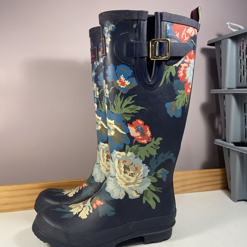Joules printed floral wellie - floral,