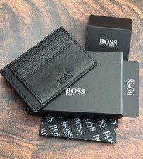 HUGO BOSS  Black Genuine Leather Card Holder With 09 Card Slots