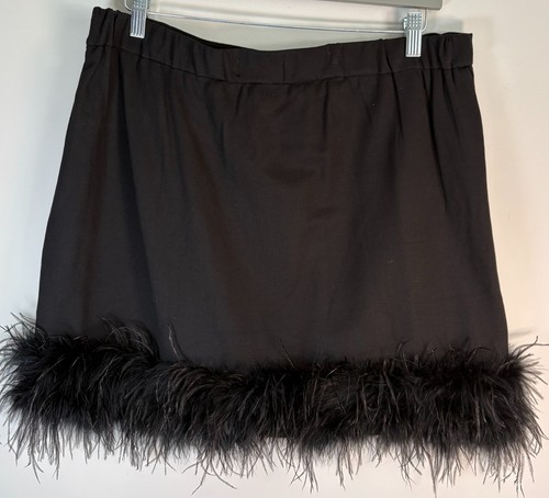 Meritt black feather trim - black,