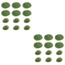  2 Pack Artificial Moss for Terrarium Imitation Rock Flocking Cover Stone