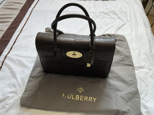 Mulberry brown croc - mulberry, embossed