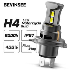 H4 HS1 LED Motorcycle Headlight Hi/Low Beam Bulb 35W Motorbike Lamp 6000K White
