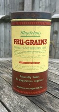 Vintage Mapletons Liverpool Cereal Fru-Grains Food Tin Advertising Collectible
