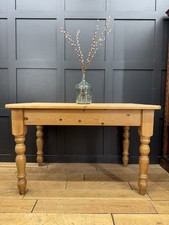 Vintage Small Solid Pine Table  / Farmhouse Dining Table / Kitchen Table