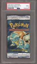 1999 Pokemon FRENCH 1st Edition Base Set Tortank-Blastoise Booster Pack PSA 9
