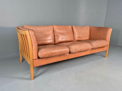Vintage seater sofa tan - sofa,