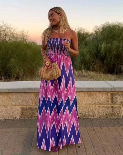 Zara purple pink strapless - zara,