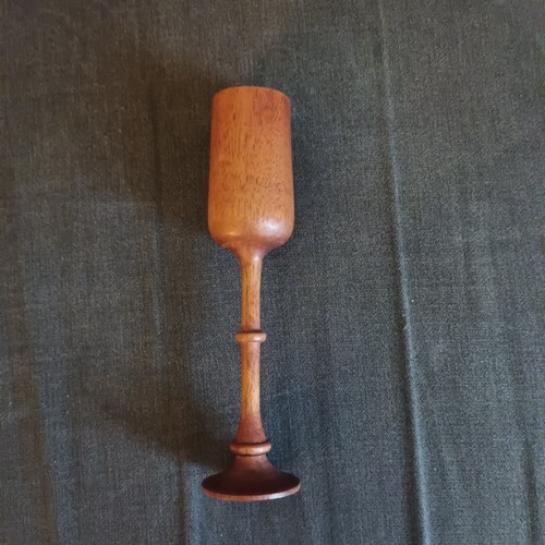 Wooden goblet inches high - 6,