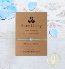 FERTILITY Wish Bracelet Moonstone Rose Quartz Bead IVF Positivity Baby Good Luck