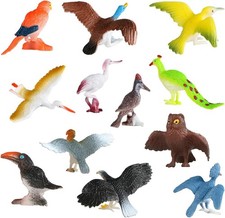 12 pcs Mini Bird Figurines