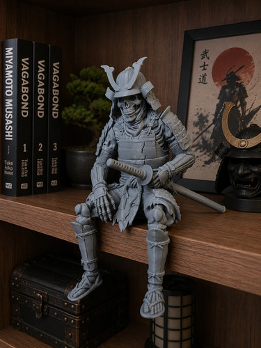 Resting skeleton samurai - resting,