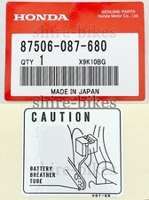 NEW GENUINE Honda Battery Breather Tube Sticker Decal for C50 C70 C90 Cub 6V