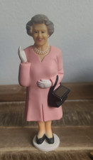Kikkerland Solar Powered Waving Queen Elizabeth Figurine Pink Dress (Repaired)