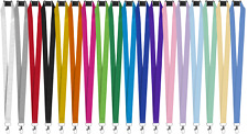 Plain Lanyard Neck Strap 20mm Metal Clip For ID Badge Holder Multiple Colours