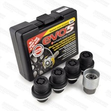 BLACK Locking Wheel Nuts and Key Set of 4 Land Rover Range Rover Sport M14 x 1.5