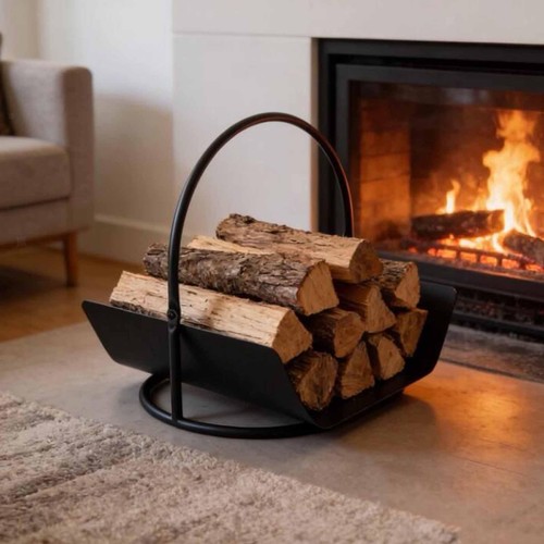 Firewood rack iron log holder - firewood,
