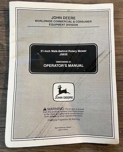 John deere js63e operators - john,