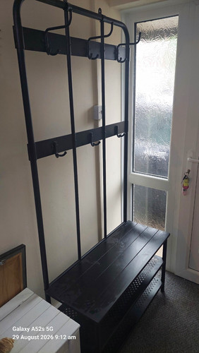 Ikea black metal wall - black,